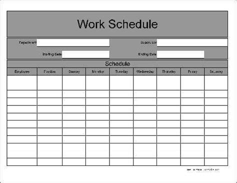 work-schedule-template-245 | Schedule templates, Work schedule ...