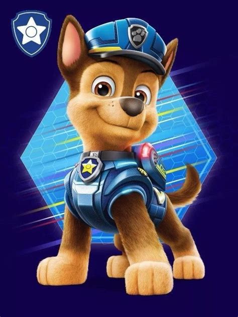 the paw patrol character is wearing a police uniform and standing in ...