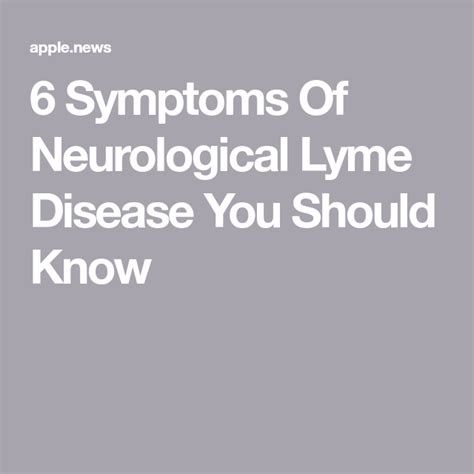 6 Symptoms Of Neurological Lyme Disease You Should Know — Bustle | Zdrowie i fitness, Fitness ...