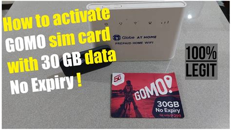 How to activate GOMO sim card with 30 GB data no expiry | Tech vlog - YouTube