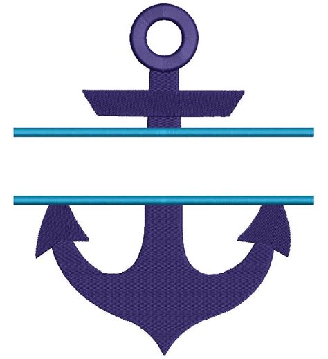 Anchor Split Marine Filled Machine Embroidery Digitized Design Pattern – Embroiderymonkey