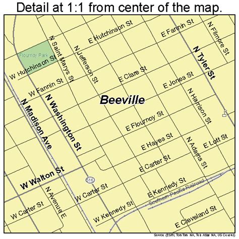 Beeville Texas Street Map 4807192