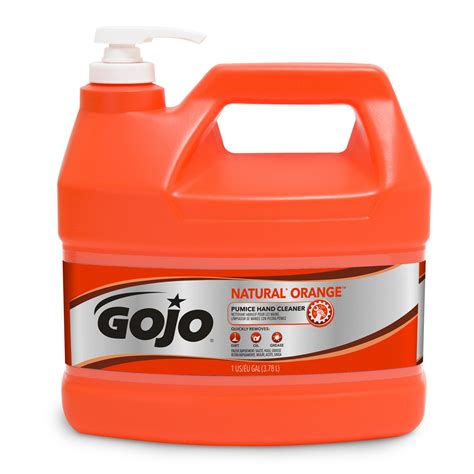 Gojo Natural Orange Pumice Industrial Hand Cleaner, 1 Gallon Quick Acting Lotion Hand Cleaner ...