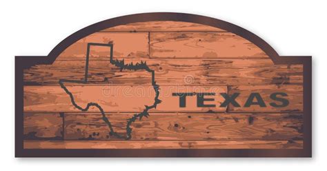 Texas Wooden Sign stock vector. Illustration of woodgrain - 114990673