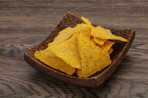 Mexican Crunchy Corn Nachos Triangle Stock Photo - Image of food, meal ...