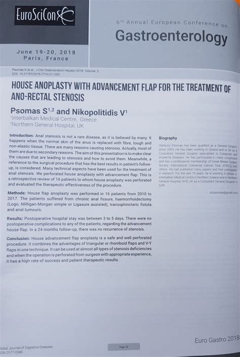 House Anoplasty With Advancement Flap For Anorectal Stenosis