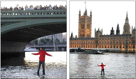 The magician who can walk on water: Dynamo crosses the River Thames on ...