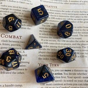 Polyhedral Dice Set DIVINATION, Dnd Dice Set, Dungeons & Dragons Dice ...