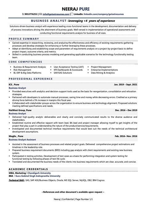 Business Analyst Resume Examples & Template (with job winning tips)