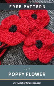 Knit Poppy Flower [FREE Knitting Pattern]