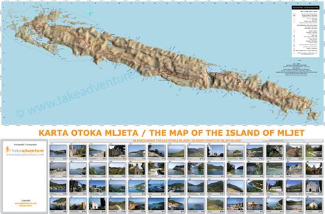 The Map of The Island of Mljet - Takeadventure