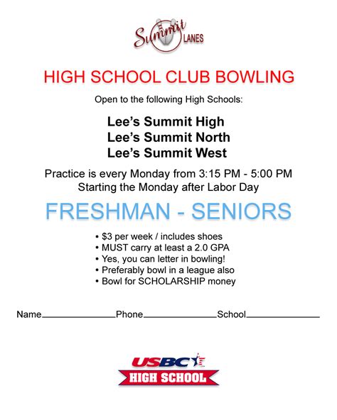 High School Bowling Club | Leagues | Summit Lanes | Lee's Summit, MO