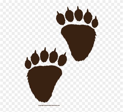 Black Bear Paw Silhouette