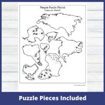 Pangea (Pangaea) Supercontinent Puzzle Activity and Answer Key | TPT