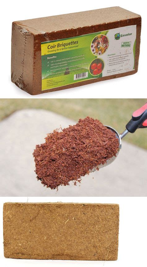 Details about Organic Coco Coir Brick 1.5 lbs Coconut Fiber Growing Medium Potting Soil ...