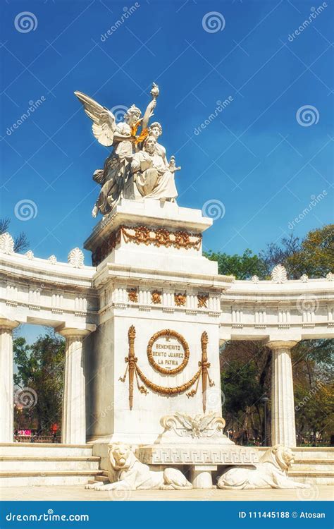 Monument To Benito JuÃ¡rez in Mexico City Stock Photo - Image of eyes ...