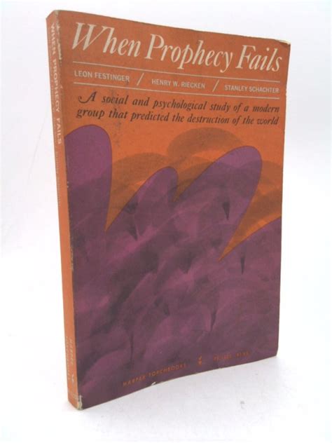 When Prophecy Fails by Leon Festinger - Etsy