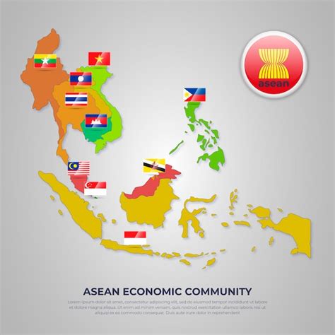 Free Vector | Asean map