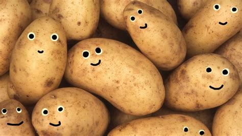 Download Potatoes Doodled With Goggly Eyes Wallpaper | Wallpapers.com