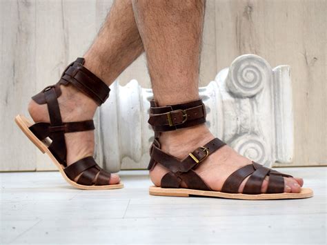 Brown Men Sandals With High Quality Genuine Leather and Free Expedited Shipping. - Etsy