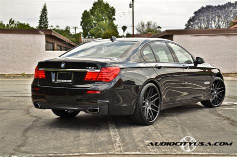 22" Gianelle Yerevan Matte black **Deep Concave** on 2011 BMW 750 i ...