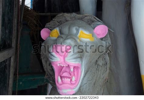 Clay Idol Hindu Goddess Durga Under Stock Photo 2202722343 | Shutterstock