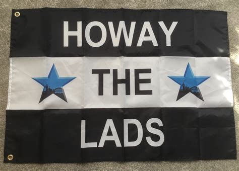 NEWCASTLE UNITED HOWAY THE LADS FOOTBALL FLAG - 3x2 FEET - TOON ARMY - NUFC - FREE UK POSTAGE ...