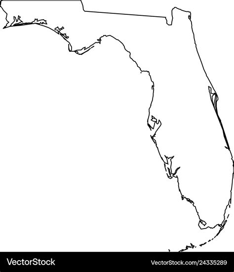 Florida State Outline Map | Coastal Map World