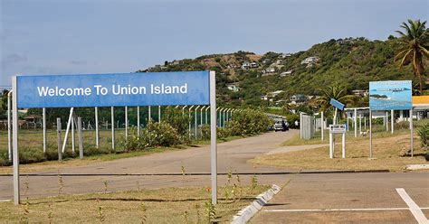 Union Island International Airport in Clifton, Union Island, Saint Vincent and the Grenadines ...