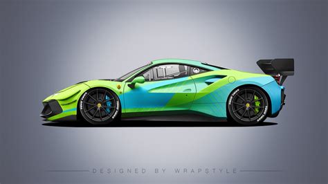 Ferrari 488 - Lime Green Design | WrapStyle