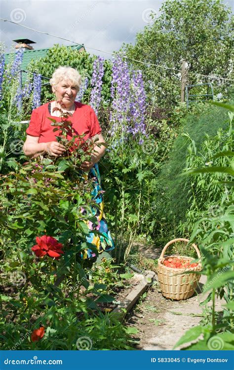 Portrait Of Grandma In The Garden Royalty Free Stock Photo - Image: 5833045