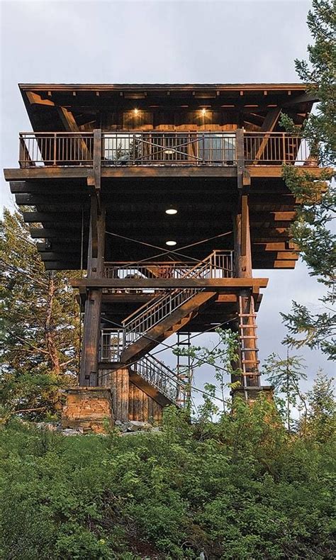 Keeping it Neutral — Fire Lookout Tower Replica, Whitefish, Montana,... | Tree house designs ...