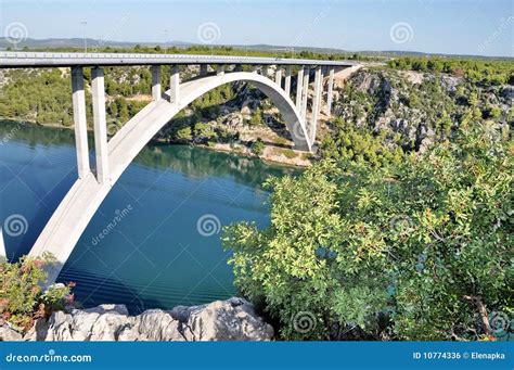 A bridge and Adriatic Sea stock photo. Image of trees - 10774336