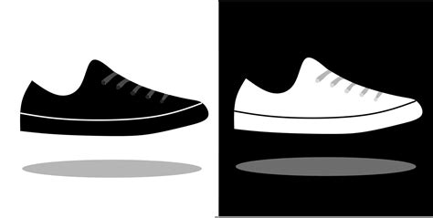 vector illustration of shoes, isolated on black and white background design 13918701 Vector Art ...