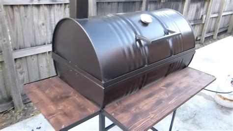 55 Gallon Steel Drum Smoker and Grill - YouTube