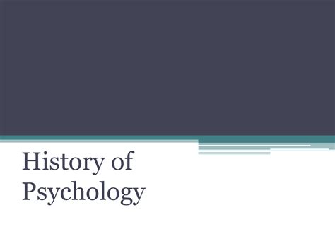 1. History of Psychology