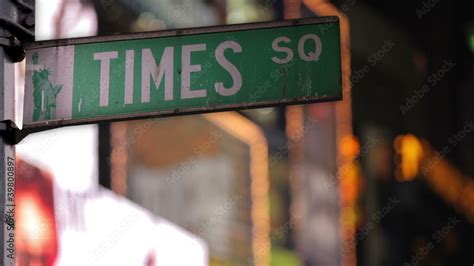 TImes Square Street Sign in New York City Stock Video | Adobe Stock