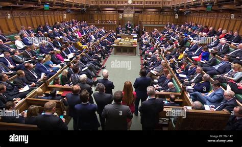 The debating chamber during Prime Minister's Questions in the House of ...