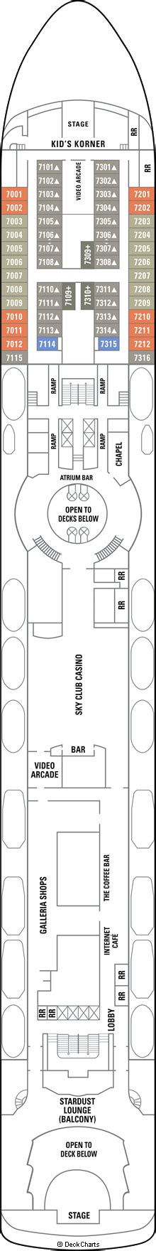 Norwegian Sky Deck Plans: Ship Layout, Staterooms & Map - Cruise Critic