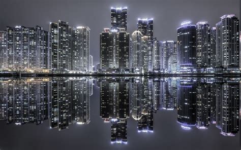 landscape, South Korea, Skyscraper, Cityscape, Reflection, Urban ...