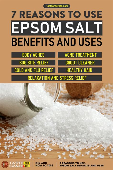 7 Reasons to use- Epsom salt benefits and uses • TasteAndCraze