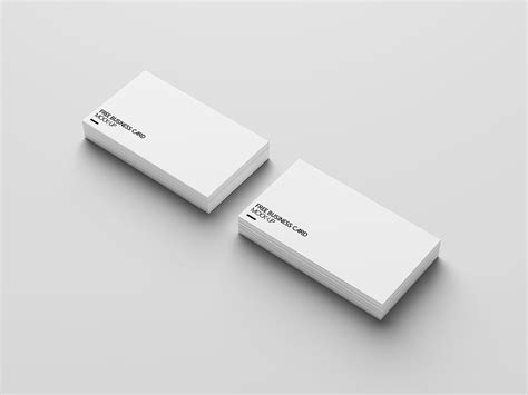 4 Free Business Card Mock-Up