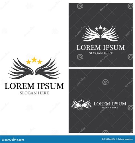 Bird Wings Logo Vector Template Stock Illustration - Illustration of ...