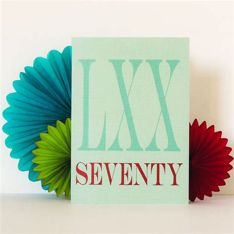 Roman Numerals Seventy Card By Kali Stileman Publishing