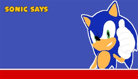 Sonic Says Meme Template