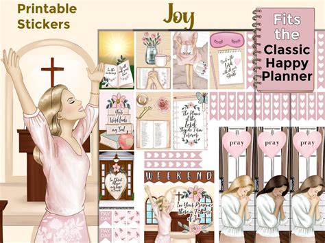 Christian Printable Planner Stickers: Made to Fit the Classic Happy Planner Joy - Etsy