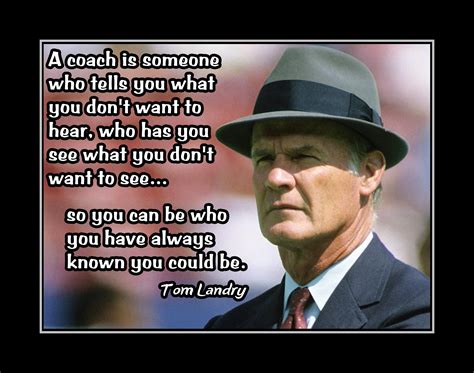 Inspirational Tom Landry Cowboys Coach Quote Poster, Dallas Coach Wall Art Decor Gift on Storenvy