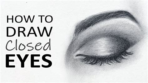 How to Draw Realistic Closed EYE | Easy Eye Shading Technique for ...