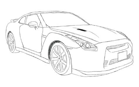 Fast and Furious Coloring Pages Nissan GTR R35 | Educative Printable | Nissan gtr, Fast and ...