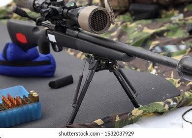 Sniper Rifle Standing On Bipod Stock Photo 1532037929 | Shutterstock